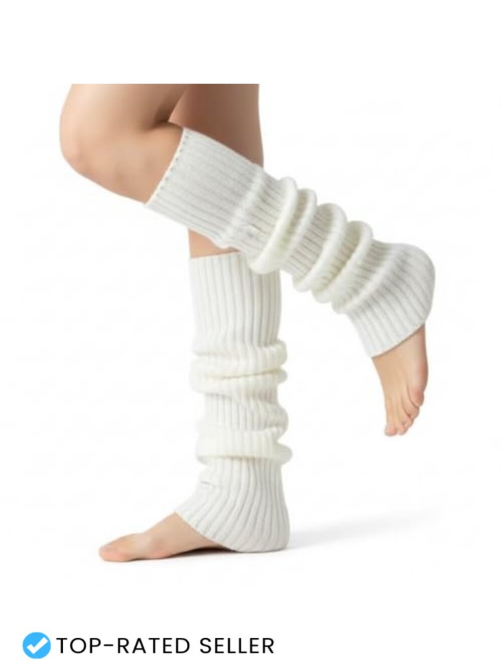 2 Pcs Acrylic Leg Warmers Y2K Kawaii Knit Boot Socks Winter Women One Size